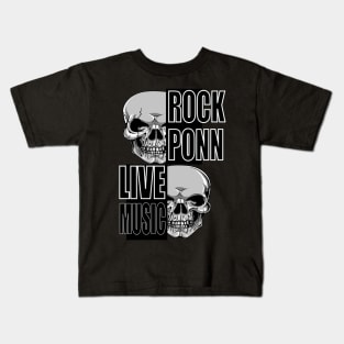 Rock Ponn Live Music tee design birthday gift graphic Kids T-Shirt